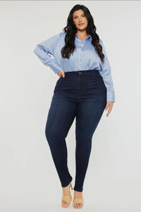 Kancan Super Dark Straight Leg Jeans