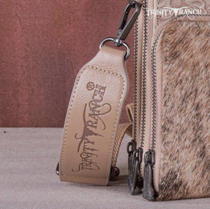 Trinity Ranch Hair-On Tooled Phone Purse