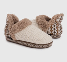 Load image into Gallery viewer, Muk Luks Ivory Basket Weave Slippers
