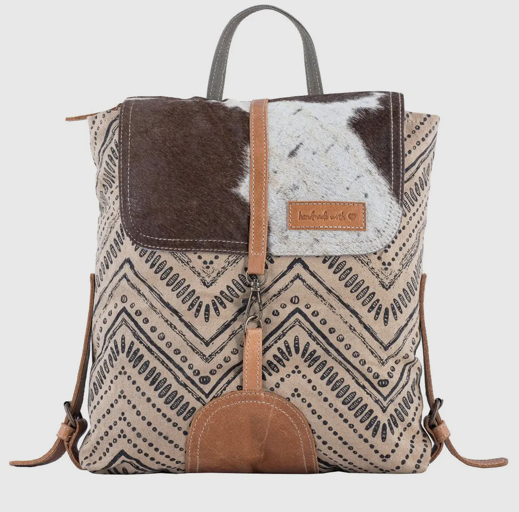 SixTease Jaunt Hair-On Canvas Backpack