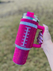 Bling Football Tumbler