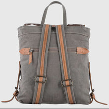 Load image into Gallery viewer, SixTease Jaunt Hair-On Canvas Backpack
