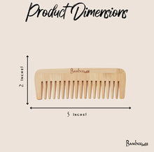 Load image into Gallery viewer, Bamboo Switch Wide Tooth Comb

