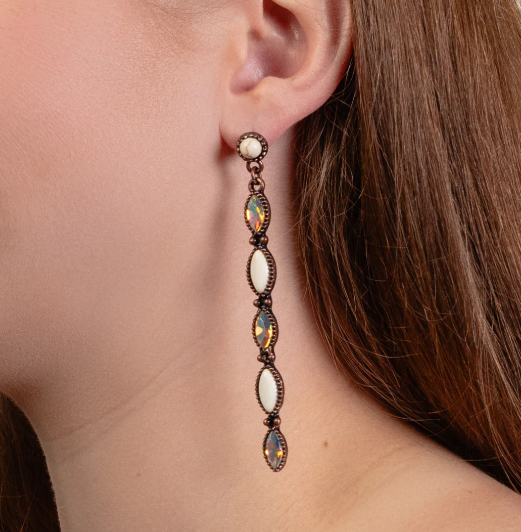 Copper & Ivory Earrings