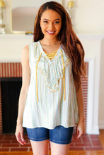 Load image into Gallery viewer, Mint Boho Sleeveless Top
